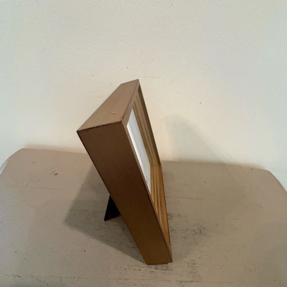 Pottery Barn Gold-Tone Wood Square Picture Frame